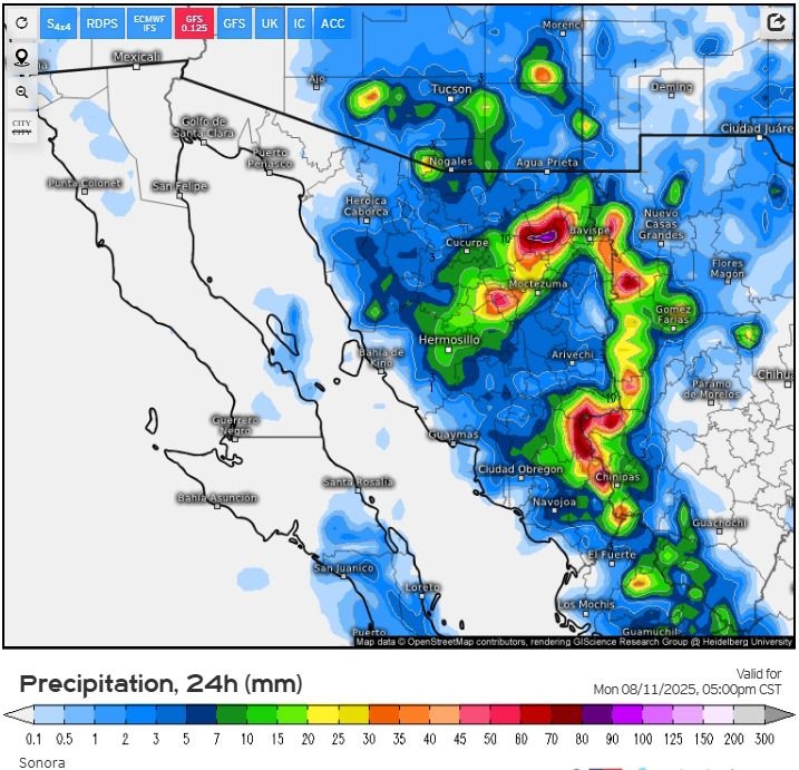 Continuarán las lluvias en el estado durante las próximas horas